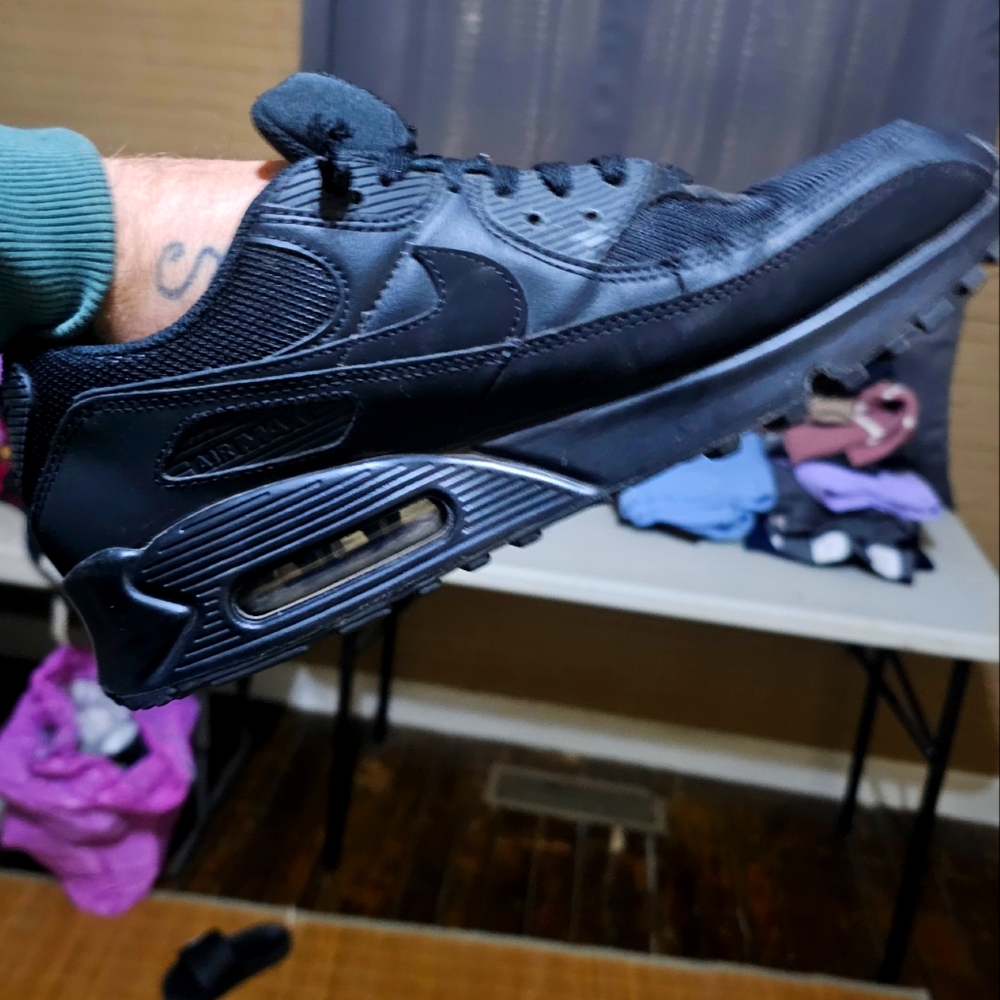 Nike Black Air Max Sneakers with Chunky Sole
